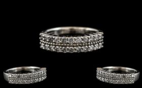 18ct White Gold Attractive Diamond Set H