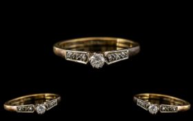 18ct Yellow Gold Single Stone Diamond Se