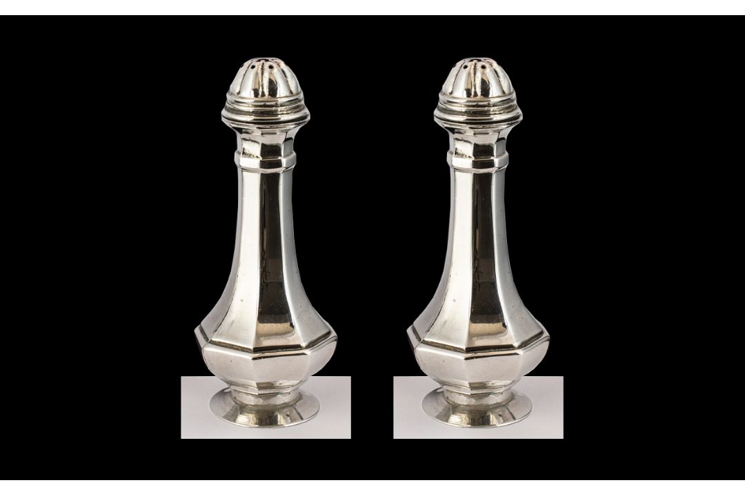 Art Nouveau - Fine Pair of Stylish Sterl - Image 1 of 2