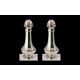 Art Nouveau - Fine Pair of Stylish Sterl - Image 1 of 2