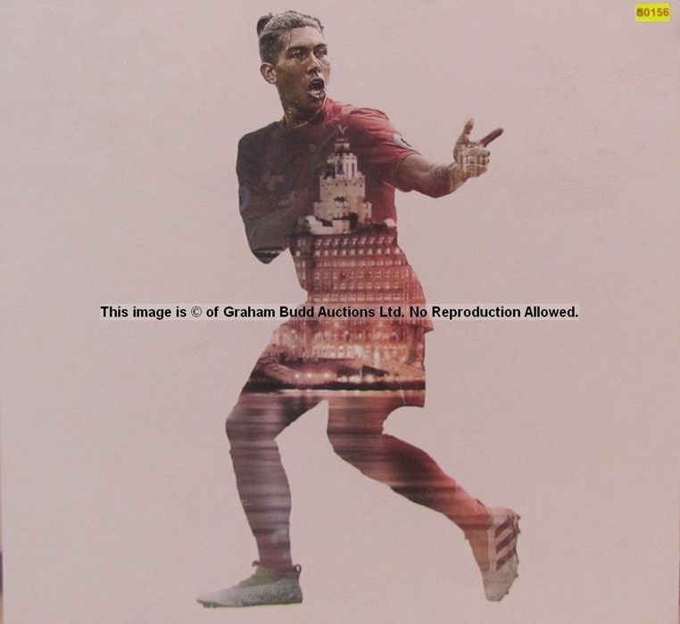 Roberto Firmino wall art from the Press Office at Liverpool Football Club's Melwood Training Ground,