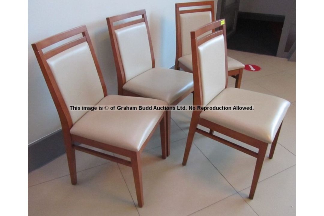Four matching wooden dining chairs from the Players' and Staff Canteen at Liverpool Football Club' - Image 2 of 4
