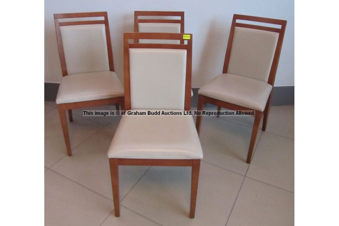 Four matching wooden dining chairs from the Players' and Staff Canteen at Liverpool Football Club' - Image 1 of 4
