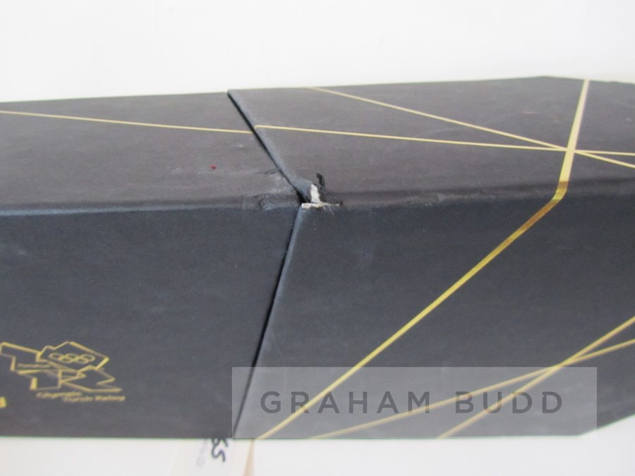 London 2012 Olympic Games bearer's torch with Tom Daly autographed 'shard', acquired at the Official - Image 4 of 13