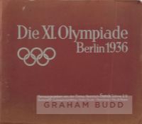 1936 Berlin Olympic Games collector's cards album, 21-page album with coloured cover, with approx.