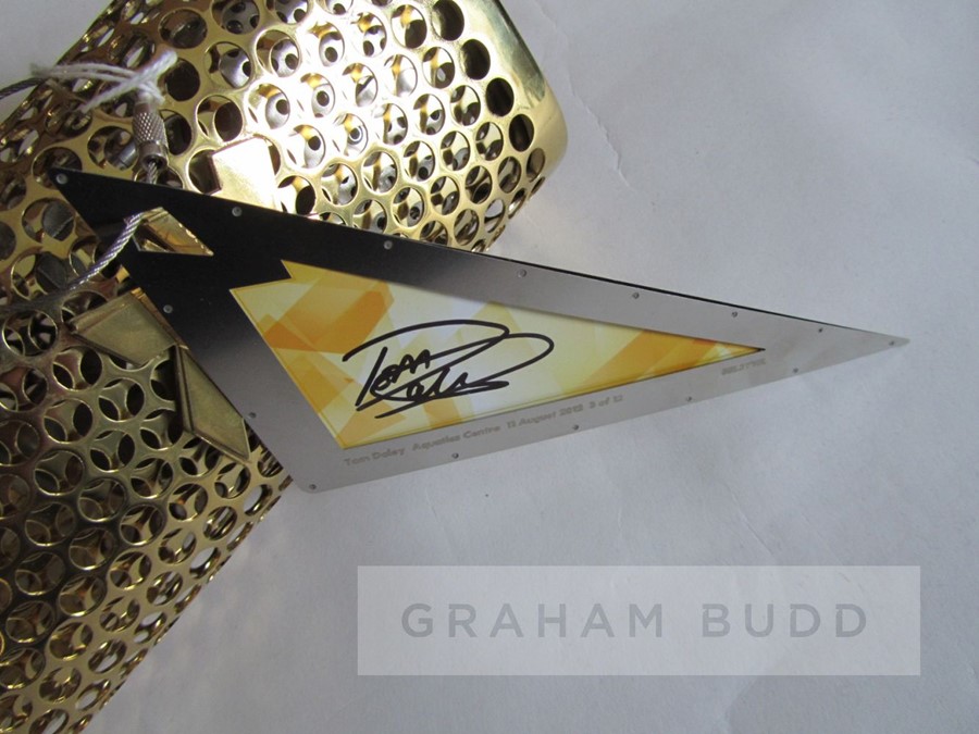 London 2012 Olympic Games bearer's torch with Tom Daly autographed 'shard', acquired at the Official - Image 7 of 13