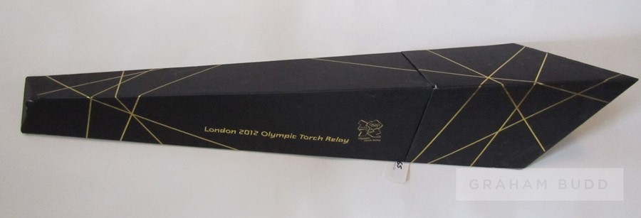 London 2012 Olympic Games bearer's torch with Tom Daly autographed 'shard', acquired at the Official - Image 2 of 13