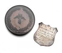 Cambridge University Athletic Club bronze medal and a 1897 C.U.A.C. silver shield for handicaps