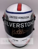John Watson (UK) signed half-scale British Grand Prix (Silverstone) F1 helmet, signed on visor in
