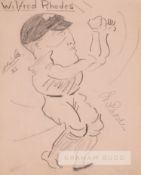 A 1920s Cricket autograph album, containing over 50 signatures in pencil and including the