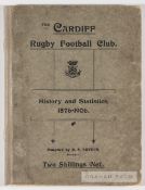 The Cardiff Rugby Football Club History and statistics 1876-1906 by C.S Arthur, rare book provides