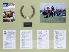 Racing plate worn by Red Rum when winning his record third Grand National in 1977, fully