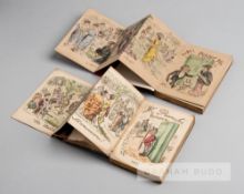 Two tennis-themed red leather bound, Punch’s Pocket Diaries for 1877 & 1878, featuring a rare hand-