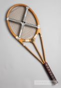 A much sought-after Hazell’s Streamline, 3 shaft lawn tennis racquet, this model is the 