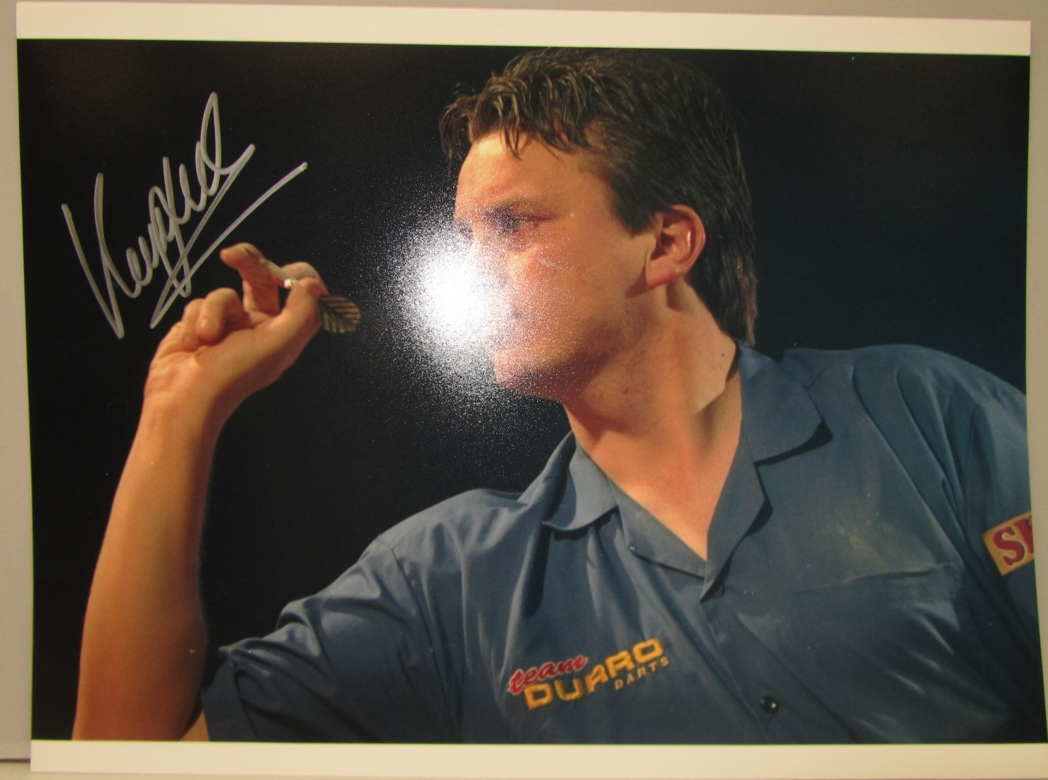 Darts players Keith Deller, Jelle Klaasen, Ronnie Baxter and Kevin Painter signed photographs, - Image 3 of 4