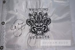 Jason Day (AUS) signed 2015 PGA Championship winner's flag from Whistling Straits, Wisconsin, signed