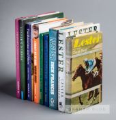 Nine Lester Piggott signed horse racing books,  including Lester the official biography by Dick