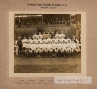 Preston North End b&w team photograph, season 1913-14, the players depicted standing and seated with