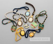 Collection of Sandown Park race course members badges, comprising 1999-2000 numbered 282, 2000-01