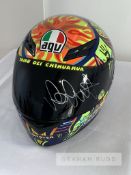 Valentino Rossi (ITA) signed 2009 AGV-K2 Five Continents official Moto GP helmet, signed on visor in