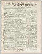 The London Chronicle with cricket and sailing reports, dated Saturday June 7th to Tuesday June