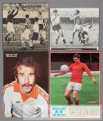 A collection of player autographs from Blackpool teams dating from the 1960s onwards, comprising