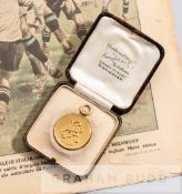 F.A. International medal awarded to Arsenal's George Male on his England debut in the infamous '