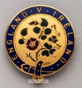 Sir Frederick Wall's Football Association Official's badge for the Ireland v England international