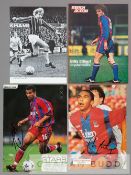 A collection of player autographs from Crystal Palace teams dating from the 1960s onwards,