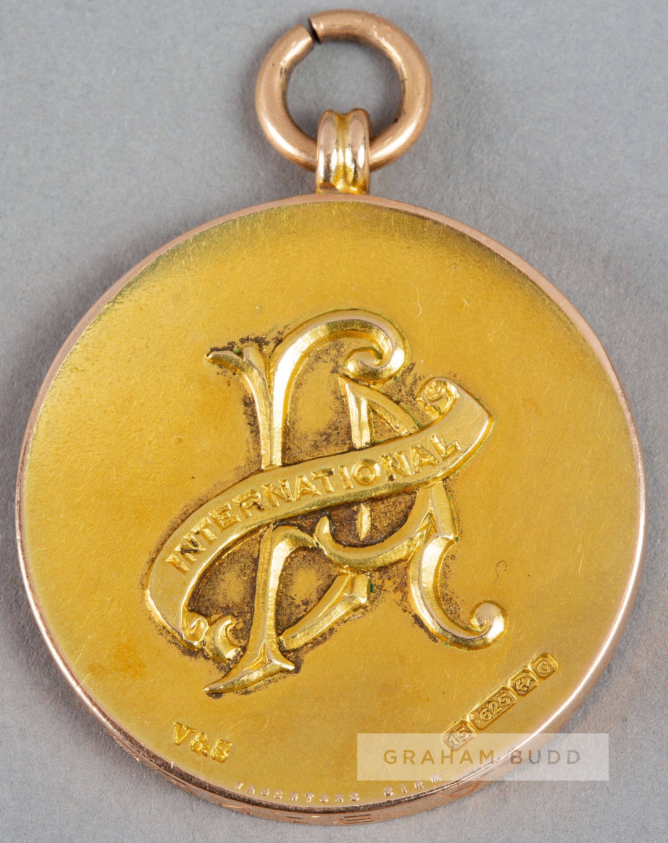 F.A. England International debut medal awarded to Arsenal's Alf Baker for the match v Wales played - Image 2 of 2