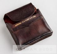 Leather wallet presented to Arsenal's Denis Compton on the occasion of the friendly match v Racing