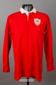Alf Baker's match worn red Arsenal jersey from F.A. Cup Final v Huddersfield Town played at