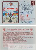 Liverpool 1976 League Champions & UEFA Cup winners signed first day cover, stamped envelope
