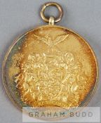 Football Association medal, hallmarked 1993, silver-gilt, Birmingham,1993, by Toye, Kenning &