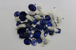 Faceted sapphire gem stones.