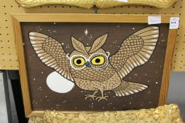 Will Spencer, an amusing oil painting of an owl wearing glasses.