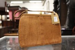 A Mappin & Webb ladies' lizard skin handbag.