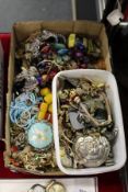 A large quantity of costume jewellery.