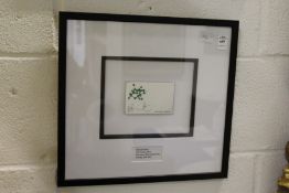 Damien Hirst 'VIP Drinks Mat' Pharmacy Bar Restaurant, Notting Hill 2003, framed and glazed.