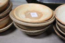 Four Chinese pottery bowls.