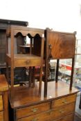 Two 19th century mahogany wash stands / pot cupboards.