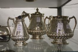 A good plated three piece tea service.