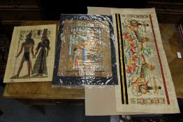 A group of unframed Egyptian pictures.