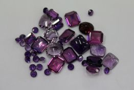 Amethyst gem stones.