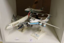 Models of aeroplanes.