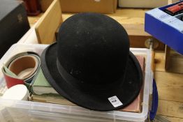 A bowler hat.