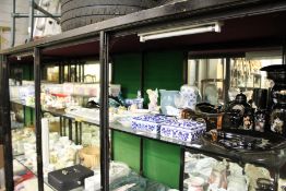 A quantity of decorative china to include Poole Pottery dolphins.