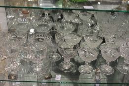 19th century rummers and other glassware.
