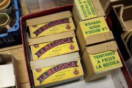 A collection of 1920's cold water dyes.