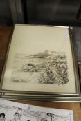 Luciano Decio 'Coastal Landscape' print and five others similar.